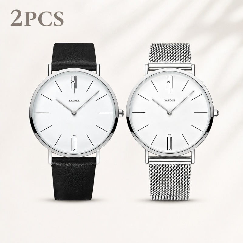 Jewels On Watches - YAZOLE Couple Watch 2Pcs Fashion Simple