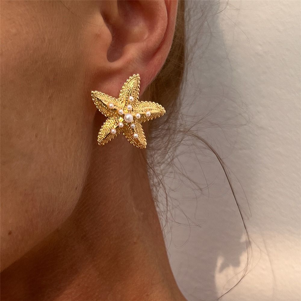 Jewelry & Watches Vitopoulos Reviews - Trendy Simulated Starfish Earrings for Women
