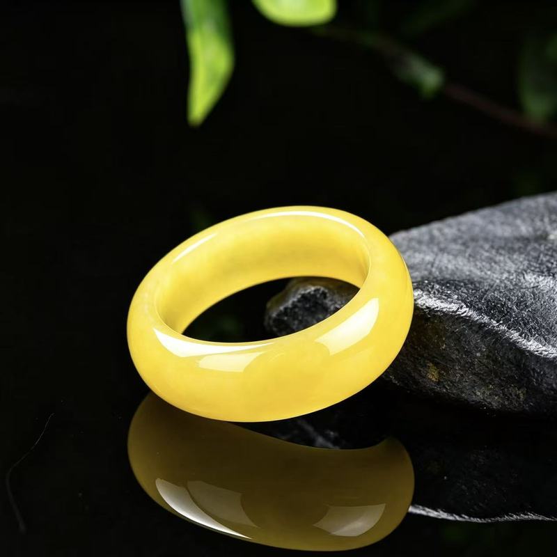 Jewelry & Watches Ltd - Genuine A-grade jadeite ring with full