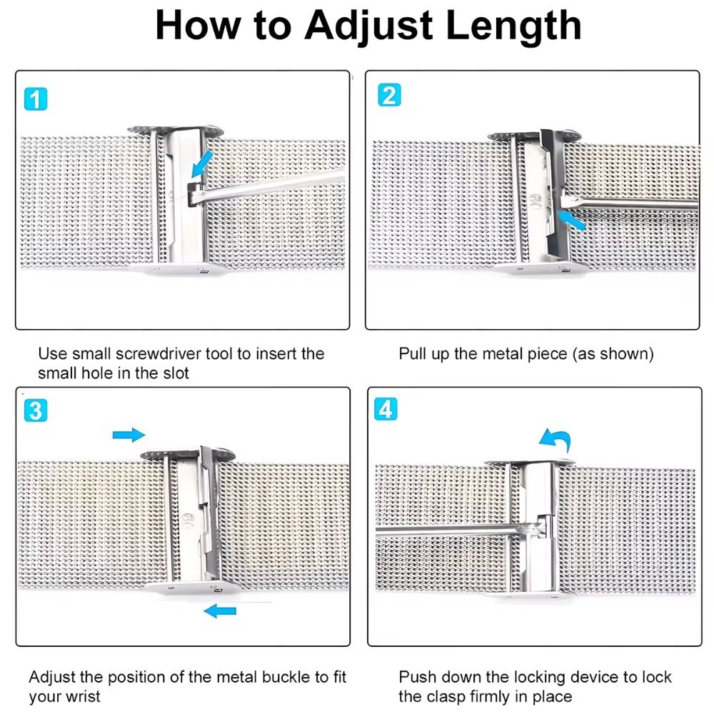 Watch Strap Replacement - New Metal Stainless Steel Strap Replacement