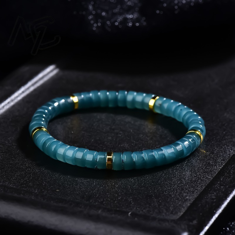 Jewelry & Watches Ltd - Natural Jadeite Blue Water Abacus Beads
