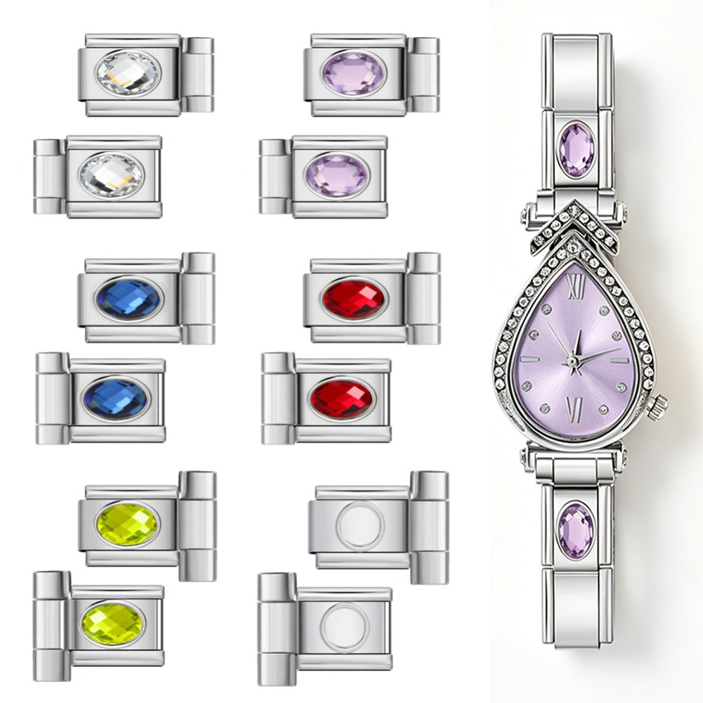 URING DIY Colorful Oval Zircon - đánh giá và giá Jewelry Making Watches