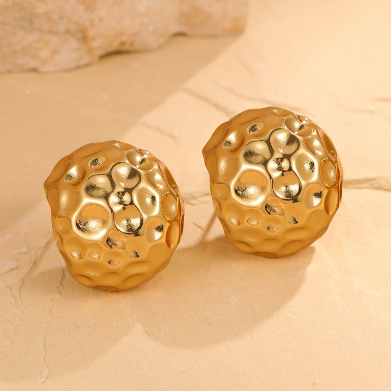 3D Hammered Gold Dome Stud Ear - đánh giá và giá Jewelry & Watches Vitopoulos Reviews