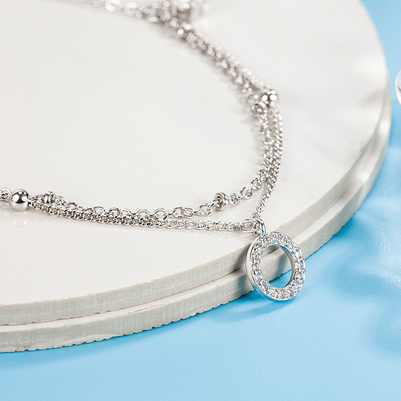 Elegant Round Zircon Pendant D - đánh giá và giá Anklet Foot Chain