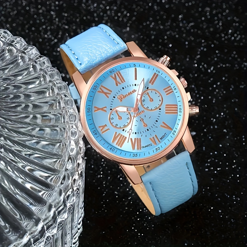 Elegant Rose Gold Sky-Blue Lov - đánh giá và giá Stones Watches & Jewelry In Sweden Ab