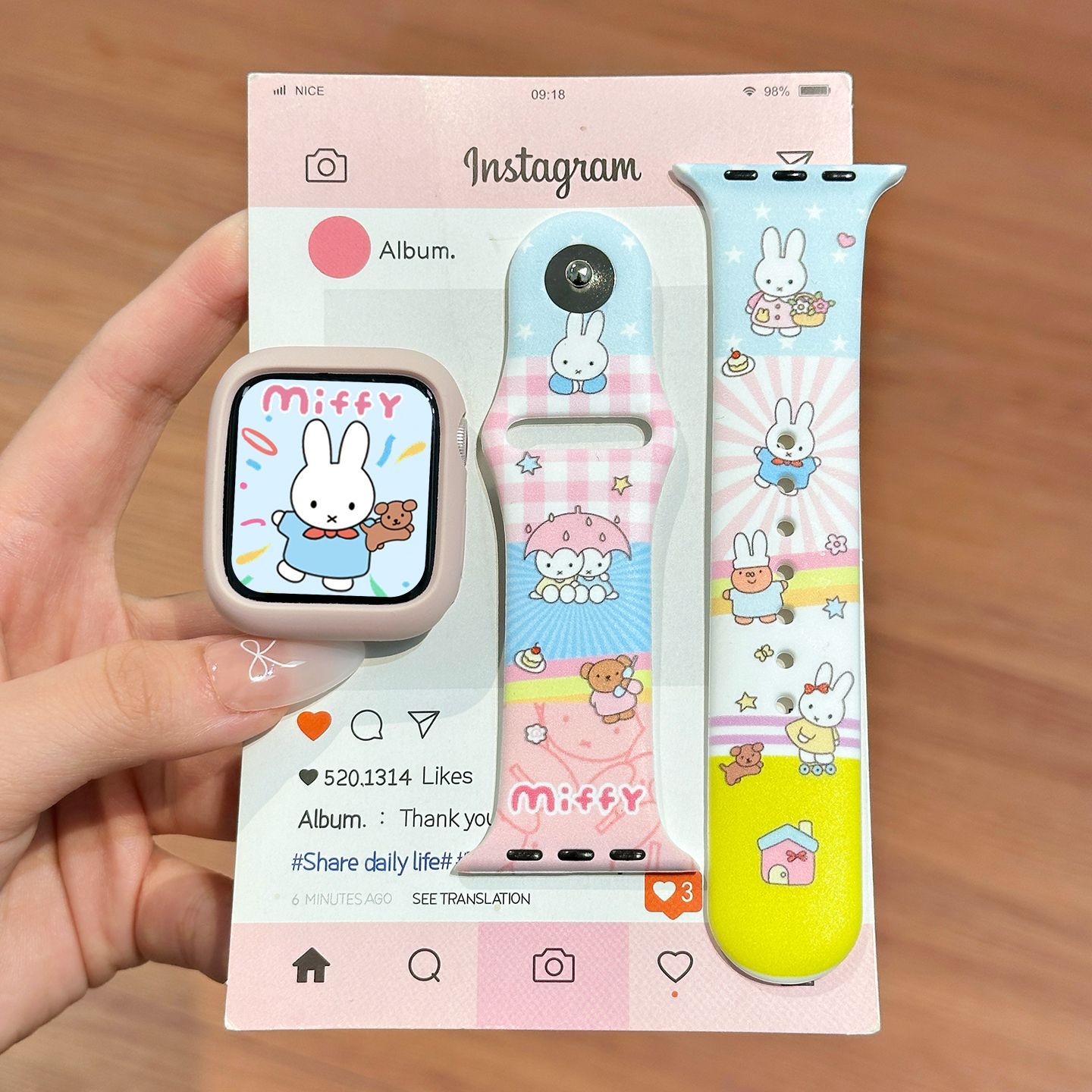 Dopamine Color Miffy Silicone  - đánh giá và giá Watch Strap Replacement